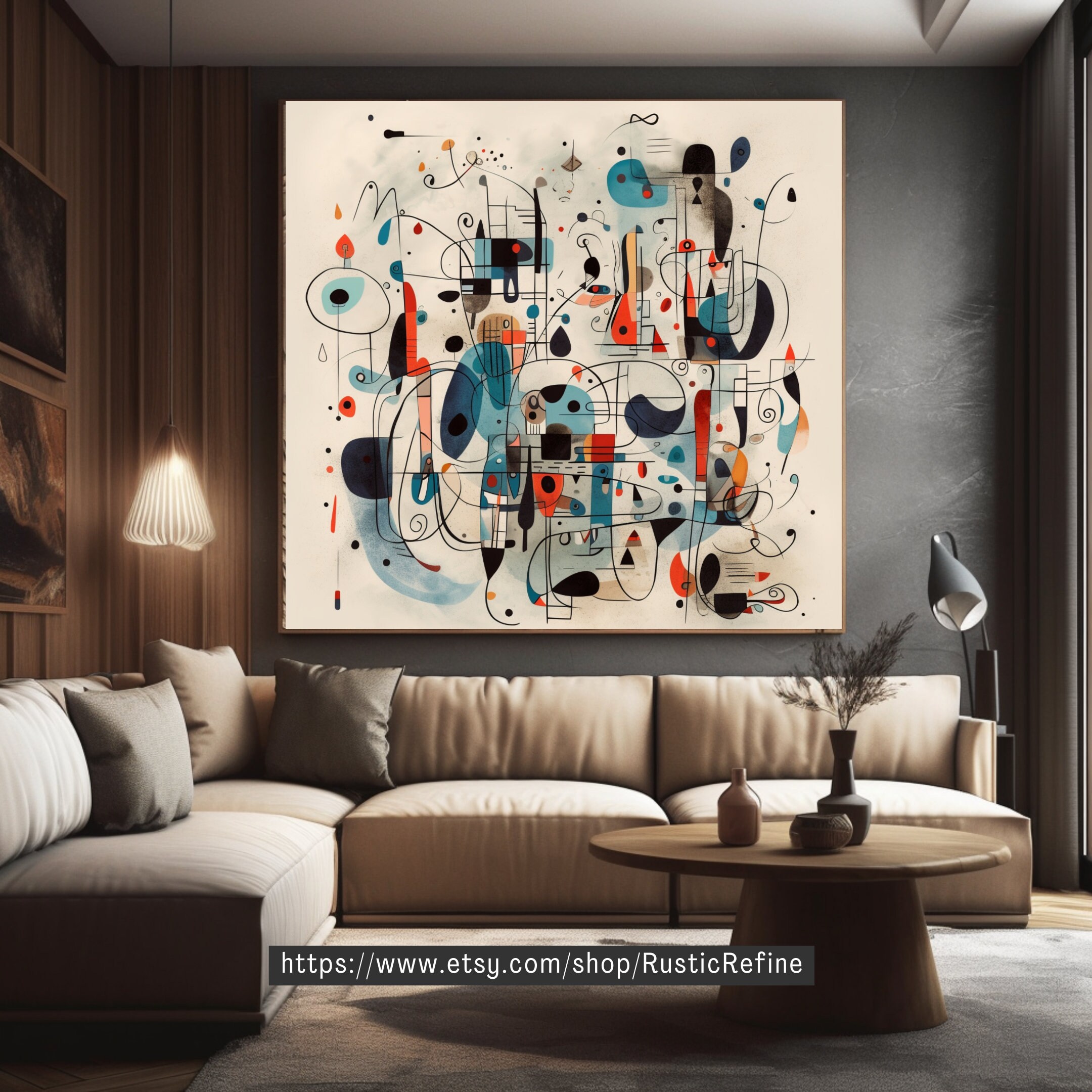 Joan Miro Inspired Printable Wall Art, Instant Digital Download, Miro ...