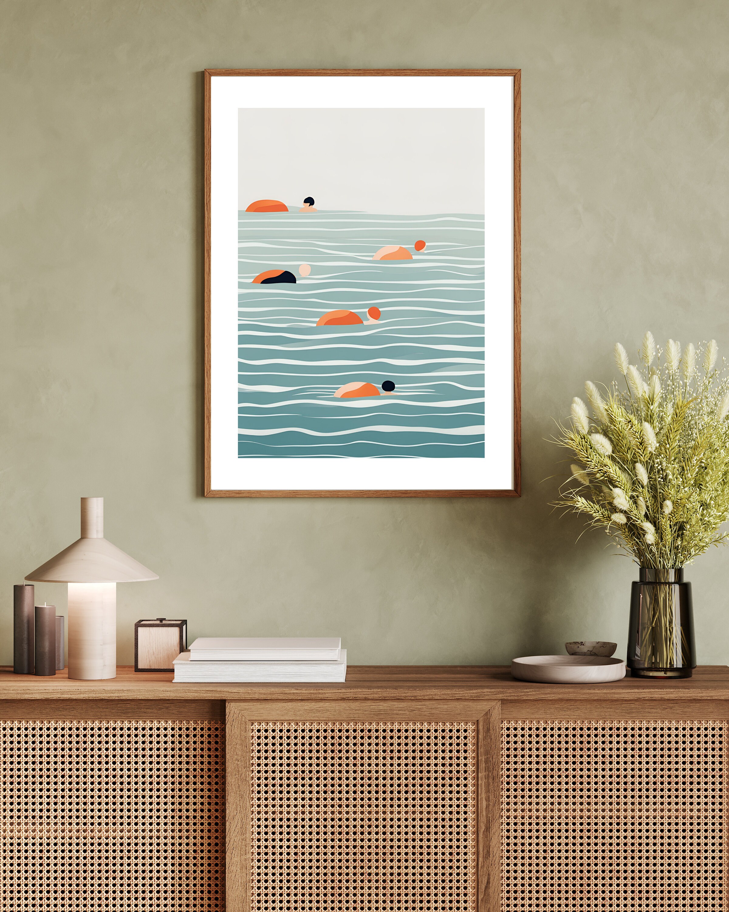 Swimmers Art Print: Minimalist Swimming Pool Poster (digital Download ...