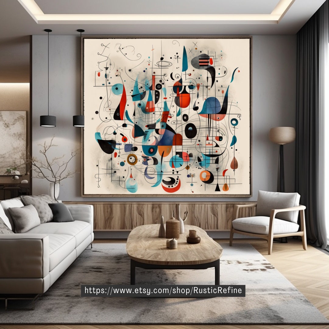 Joan Miro Inspired Printable Wall Art, Instant Digital Download, Miro ...