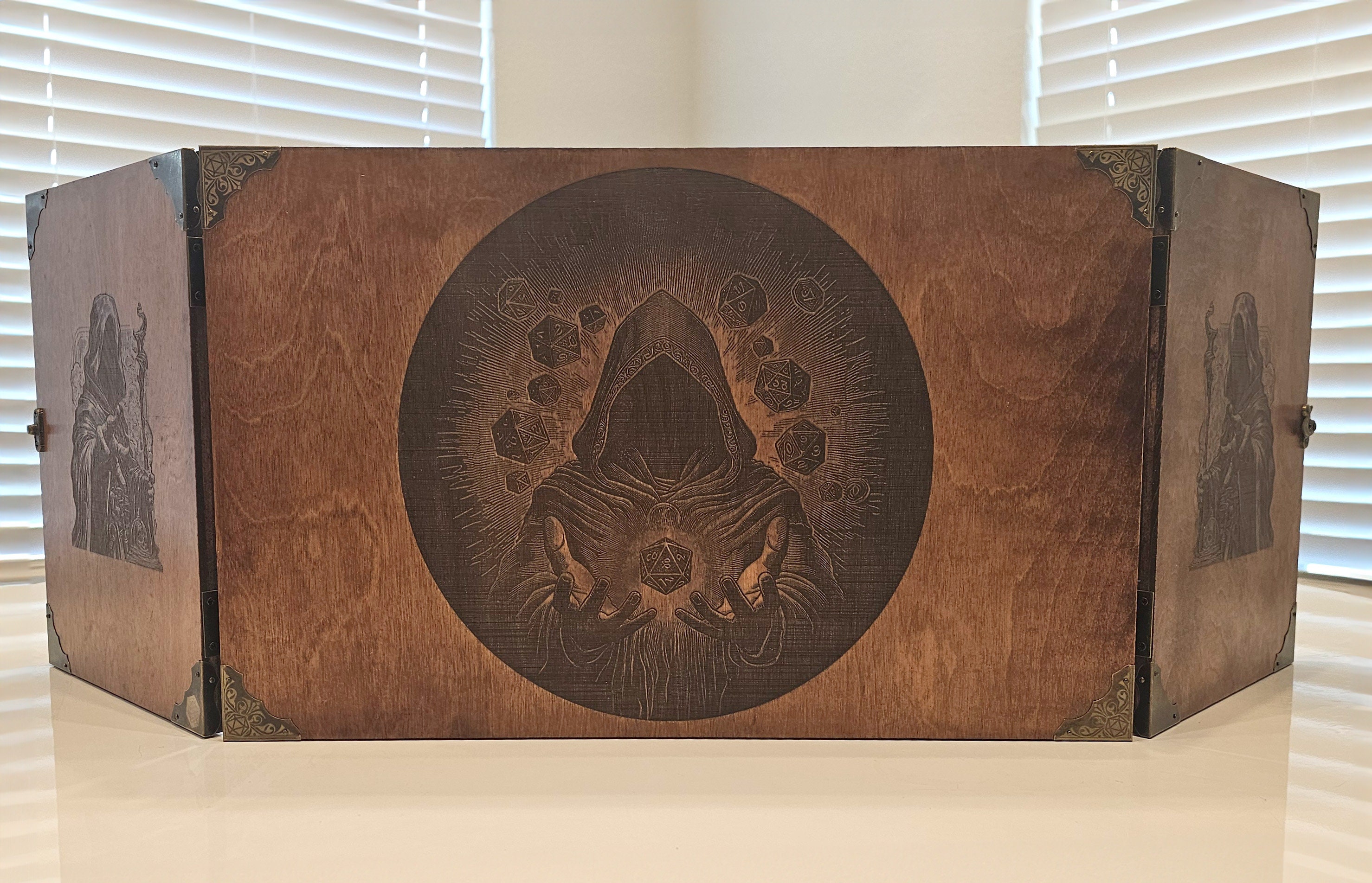 Rustic Wood DM/GM Screen With Bronze Hardware and Magnets With ...