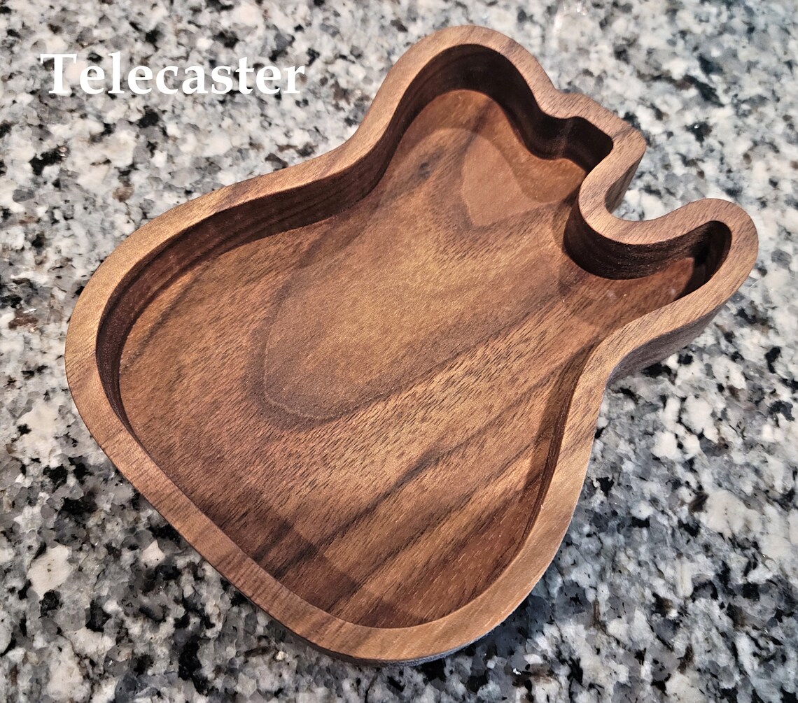 Hand Crafted Guitar Pick Tray, Catch All, Change Tray, Ring Dish