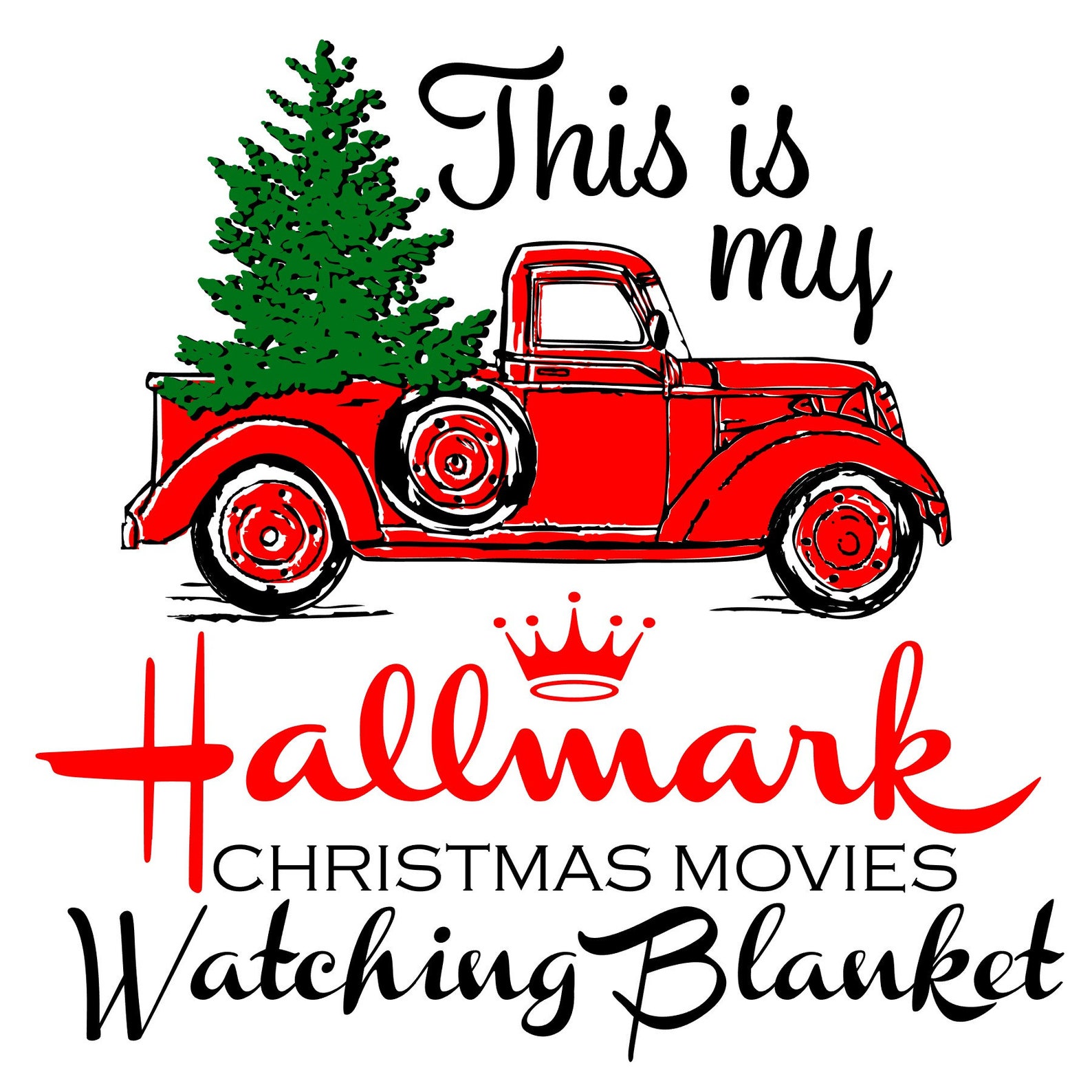 This is my Hallmark Christmas Movies Watching Shirt Blanket | Etsy
