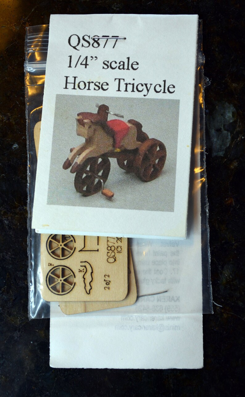 RETIRED Karen Cary Miniatures Laser Cut Kits 1/4th Quarter Scale