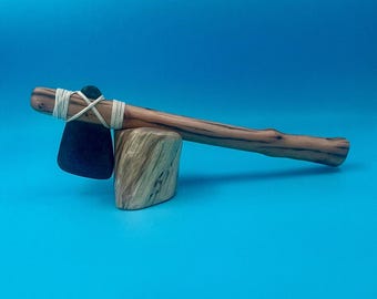 Tomahawk, Basalt, Bristlecone Pine, Turquoise; Authentic Cherokee  Made