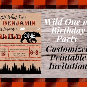 Wild One Birthday Invitation image 1