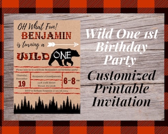 Invitación de cumpleaños de Wild One