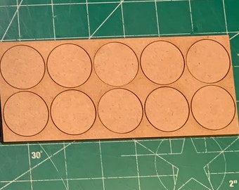 Par de Bandejas de Movimiento Redondo de 32mm (10 Figuras) 5/5 MDF Lineal