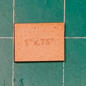 Rectangle 1&quot; x .75&quot; MDF Bases