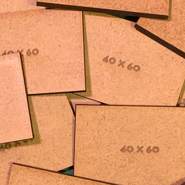 Rectangle 40 x 60mm MDF Bases