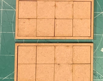 Bandeja de MDF para archivar y clasificar: bases cuadradas de 20 mm (par)