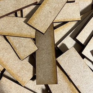 Rectangle 20 x 60mm MDF Bases