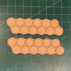 Pair of 25mm Round Movement Trays (12 Figure) 6/6 Offset MDF