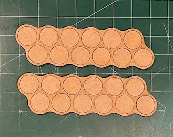 Pair of 25mm Round Movement Trays 6/6 Offset (12 Figures)