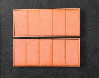 Par de bandejas rectangulares de 30 x 60 mm (5 figuras)