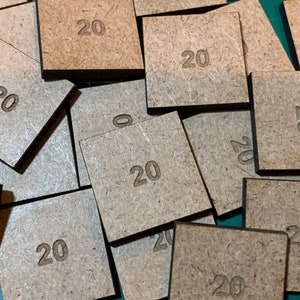 Square 20mm MDF Bases