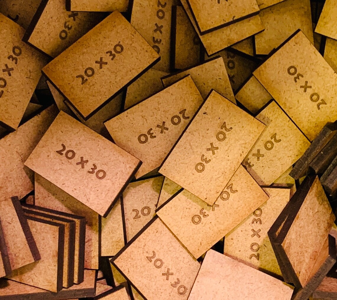 Rectangular 20 x 30mm MDF Bases Etsy