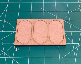 Pair of 25 x 50mm Pill Cavalry Movement Trays (3 Figures)