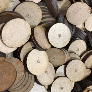 Round 32mm MDF Bases