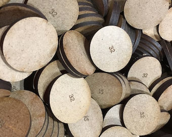 Round 32mm MDF Bases