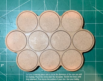 Par de Bandejas de Movimiento Redondo de 40mm (10 Figuras) 3/4/3 MDF