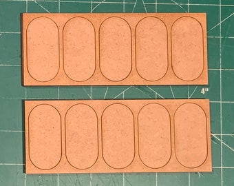 Pair of 25 x 50mm Pill Cavalry Movement Trays (5 Figure)