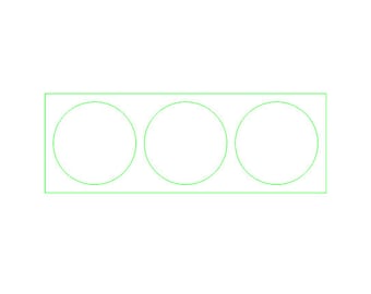 Set of 4 25mm Round Movement Trays (3 Figure) Linear MDF