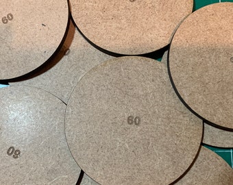 Round 60mm MDF Bases