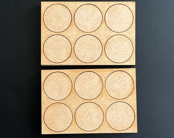 Pair of 30mm Round Movement Trays (6 Figure) 3/3 Linear MDF