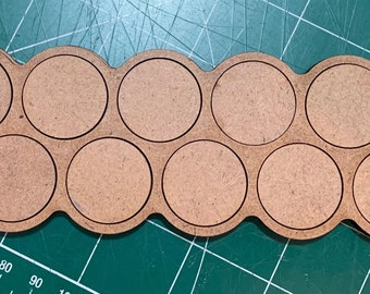 Pair of 25mm Round Movement Trays (10 Figure) 5/5 Offset MDF