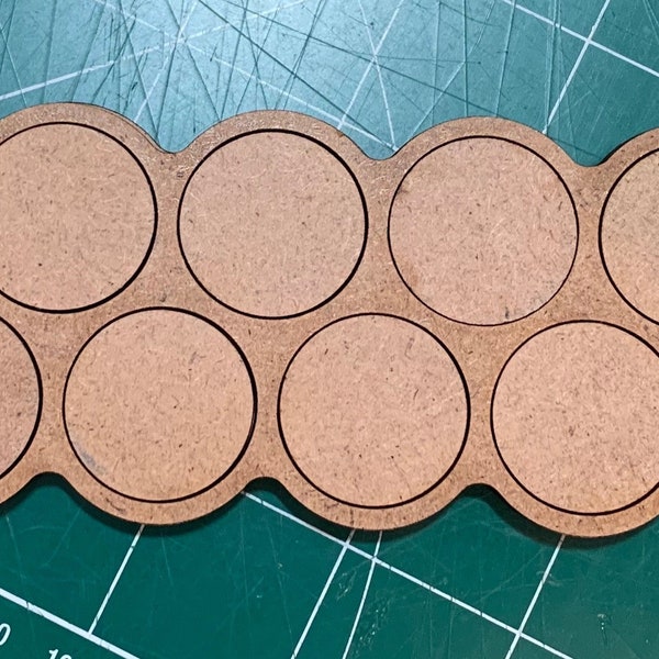 Pair of 25mm Round Movement Trays (10 Figure) 5/5 Offset MDF