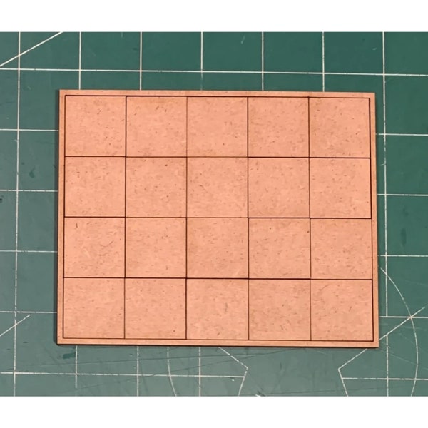 Pair of 30mm Square Rank & File Movement Trays (20 Figure) 5/5/5/5 Linear MDF
