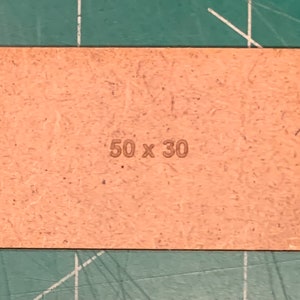 Rectangle 30 x 50mm MDF Bases