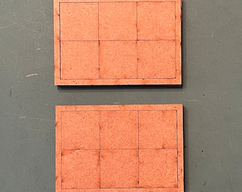 Par de Bandejas Cuadradas de 20 mm (6 Figuras) 3/3 Lineal MDF