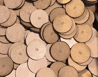 Bases redondas de MDF de 28 mm