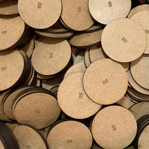 Round 50mm MDF Bases