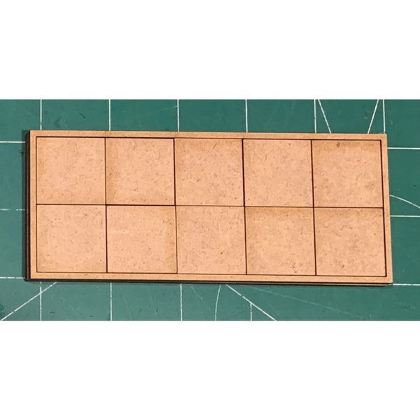 Pair of 25mm Square Movement Trays (10 Figure) 5/5 Linear MDF