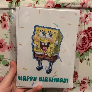 Carte d'anniversaire Bob l'éponge