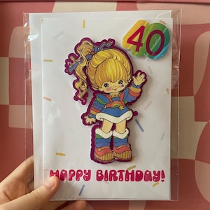 Carte d'anniversaire Rainbow Brite