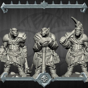 | orc Peons Miniature pour les jeux de table comme D & D et War Gaming