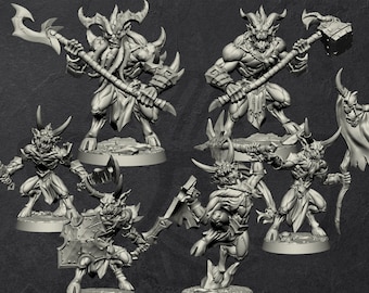 Abyss Guardians and Gruntlings | Diabeł | Miniatura Demona do gier planszowych, takich jak D&D i War Gaming