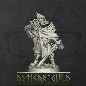 Aaron Blacksparrow | Human Rogue | Hunter | Thieves Guild miniature for Tabletop games like D&D and War Gaming