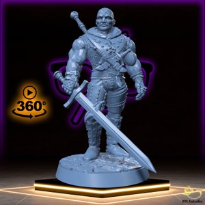 Khramdor | Human or Goliath Fighter | Barbarian miniature for Tabletop games like D D and War Gaming| Dungeons and Dragons Mini | RN estudio