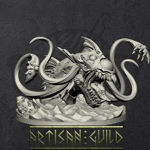 Kurkalla der Gezeiten-Tyrann | Abolith | Deathtide Jurakin Mount Miniatur für Tabletop Spiele wie D&D und War Gaming