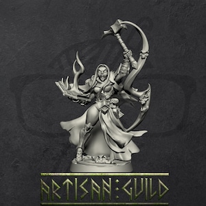 Talya der Hammer | Drow | Elfe | Ashen Alfar Miniatur für Tabletop Spiele wie D&D und War Gaming