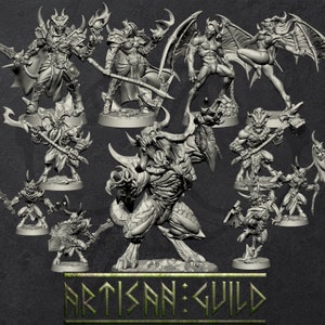 Abyss Demons Set | Devil | Modular Fiends miniature for Tabletop games like D&D and War Gaming