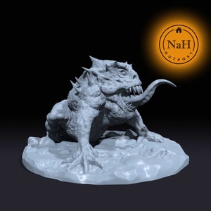 Deepclaw, Ambusher of the Underdark | Minersbane | Frog Monstrosity Miniature for Tabletop games like D&D 5e and TTRPG War Gaming