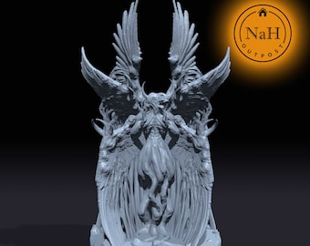 Shadowlight, the Corrupted Seraphim | Seraph |Twisted Fallen Angel miniature for Tabletop games like D&D and War Gaming