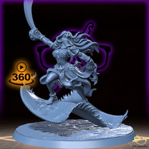 Zara Skyblade | Fadeeya | Sorcerer on Magic Carpet | Planetar miniature for Tabletop games like D&D and War Gaming| Dungeons and Dragons