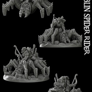 Grizzik, the Spiderback Archer | Goblin Spider Rider Miniature for Tabletop games like D&D and War Gaming