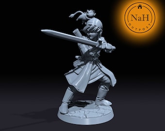 Lynx the Swift | Swordsman | Fighter miniature for Tabletop games like D&D and War Gaming| Dungeons and Dragons Mini | RN estudio
